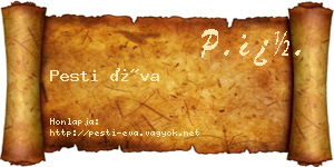 Pesti Éva névjegykártya